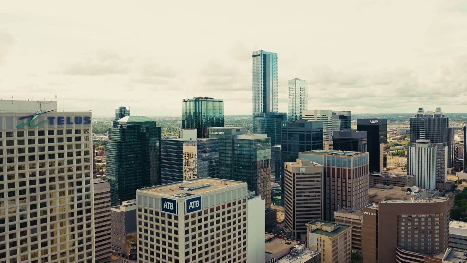 Aerial view of Edmonton