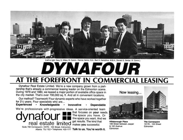 1981 newspaper feature — DynaFour: At the Forefront in Commercial Leasing